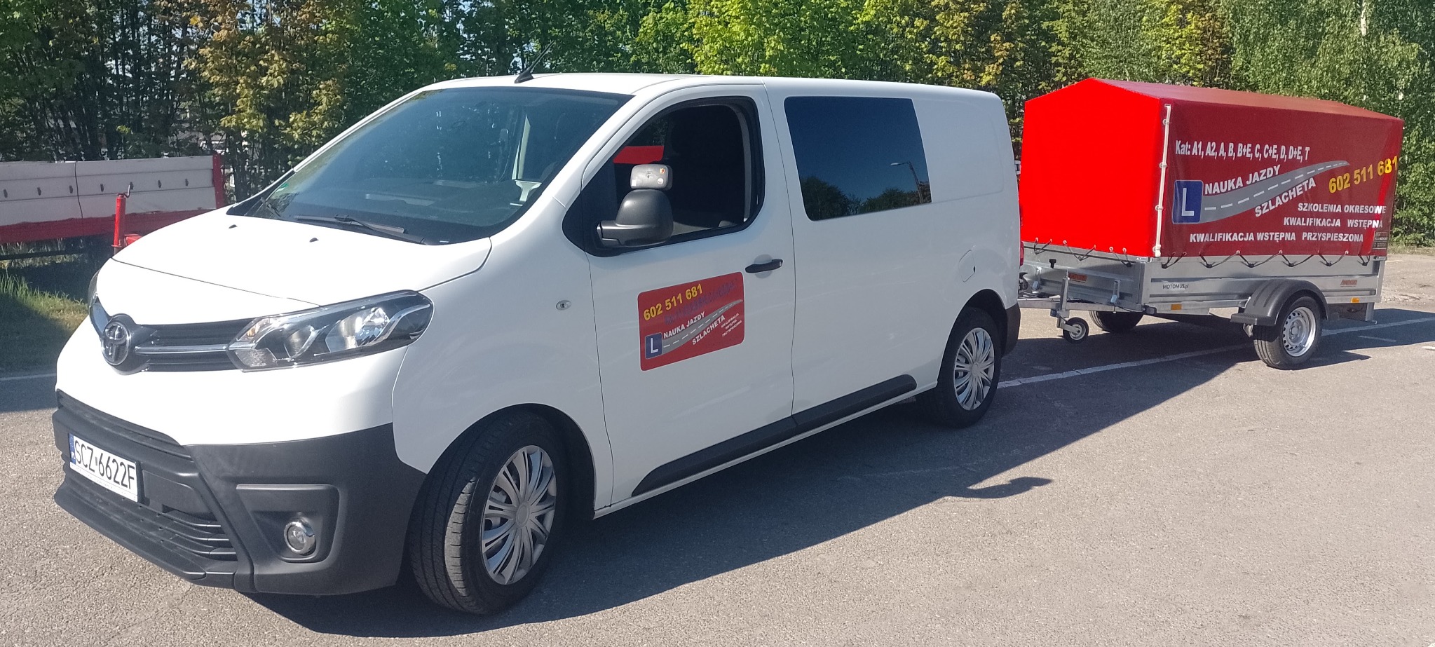 Toyota ProAce 2.0 z przyczepą – kategoria B+E